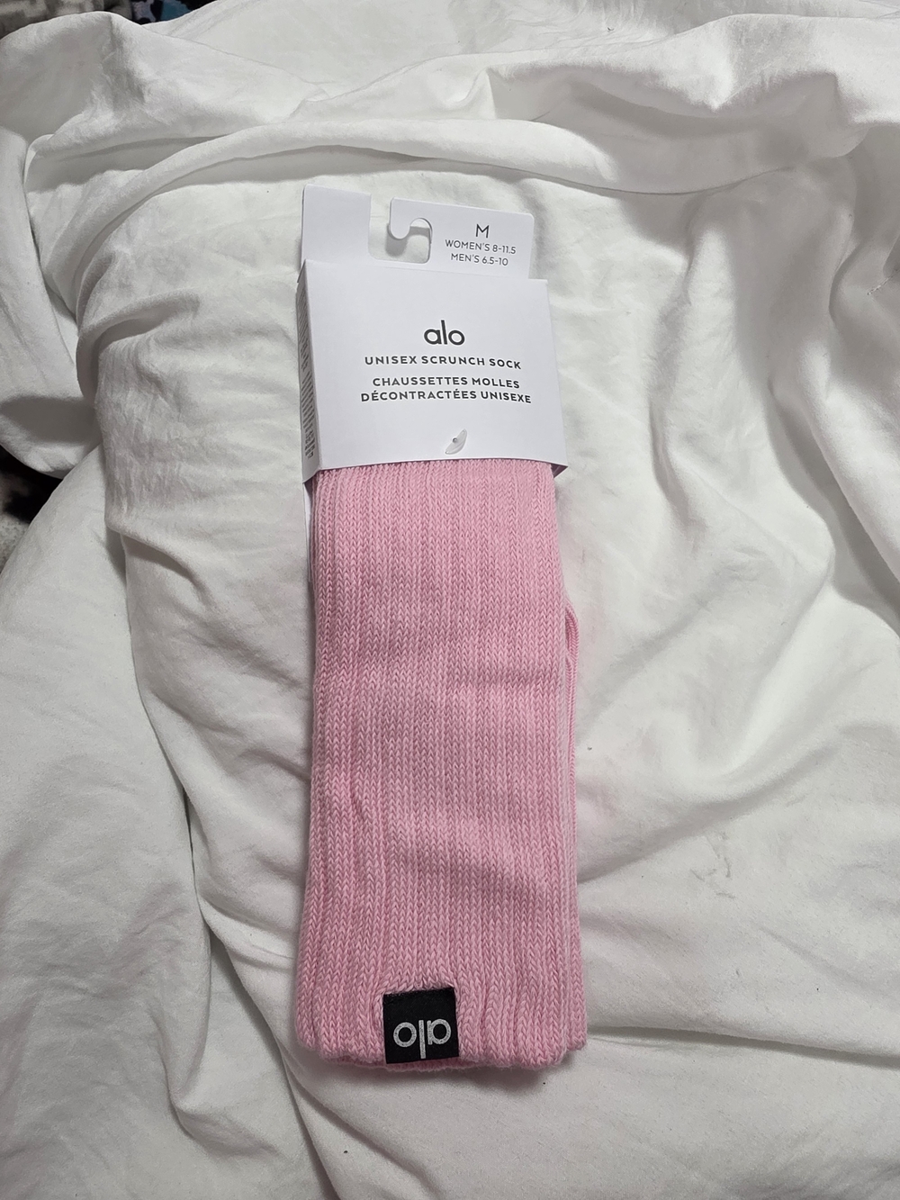ALO Yoga Unisex Scrunch Sock - Light Pink size M